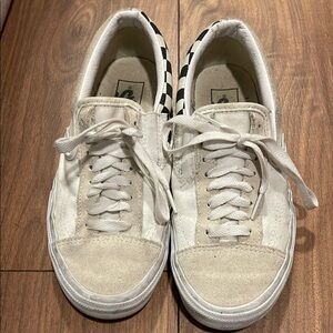 Vans White and Black Sneakers Classic Design